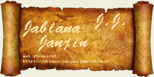 Jablana Janjin vizit kartica
